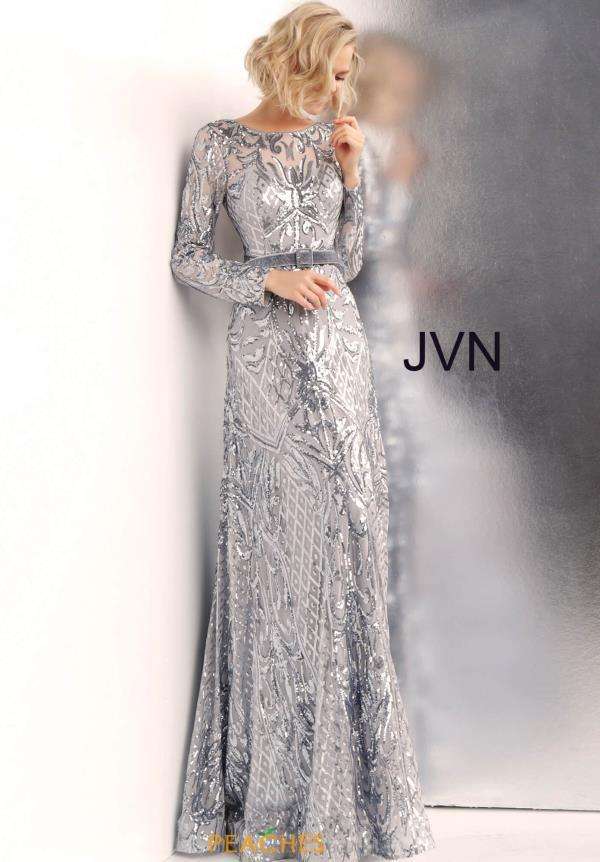 Longsleeve Sequin Detail Dress - Silver 8