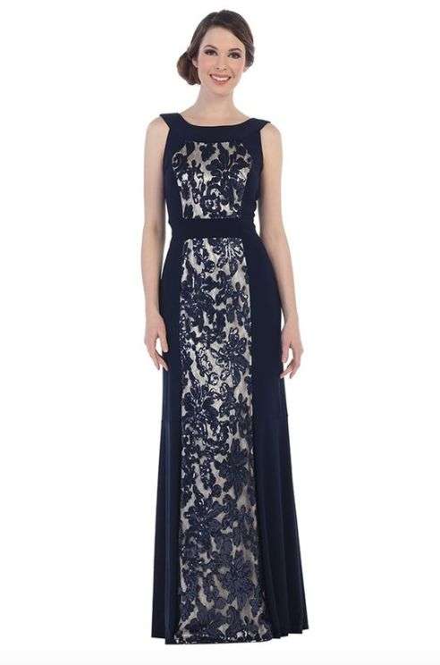 Elegant Floral Sequin Two tone