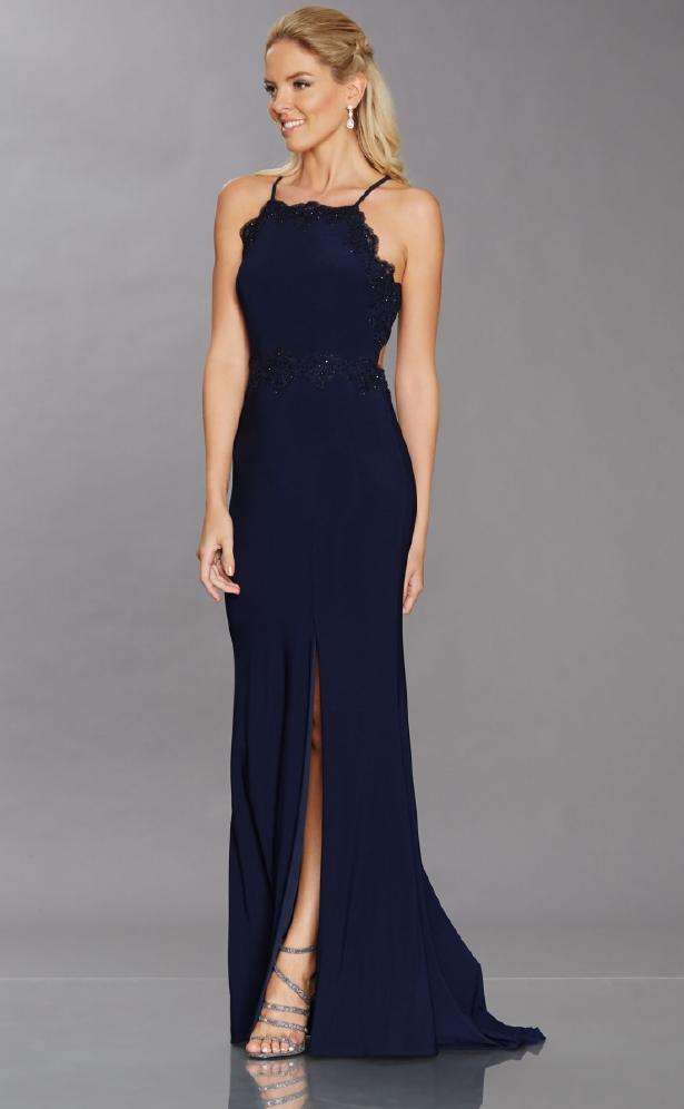 Selskapskjole Lace Cut Detail - Navy 10