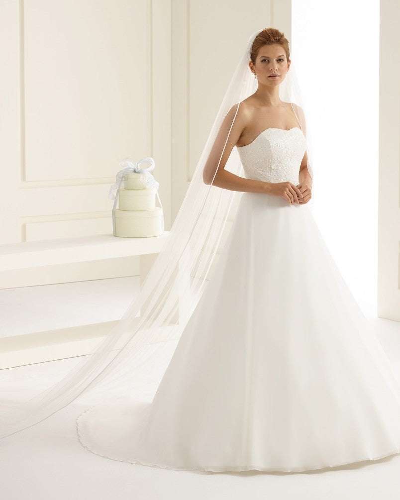 Slør "Satin Edge" 300cm