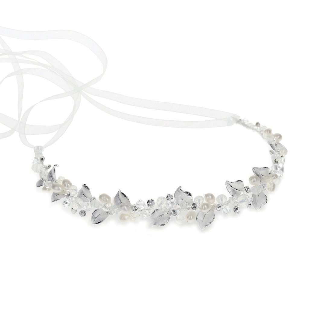 Headpiece "Nicole Silver" - Ivory/silver