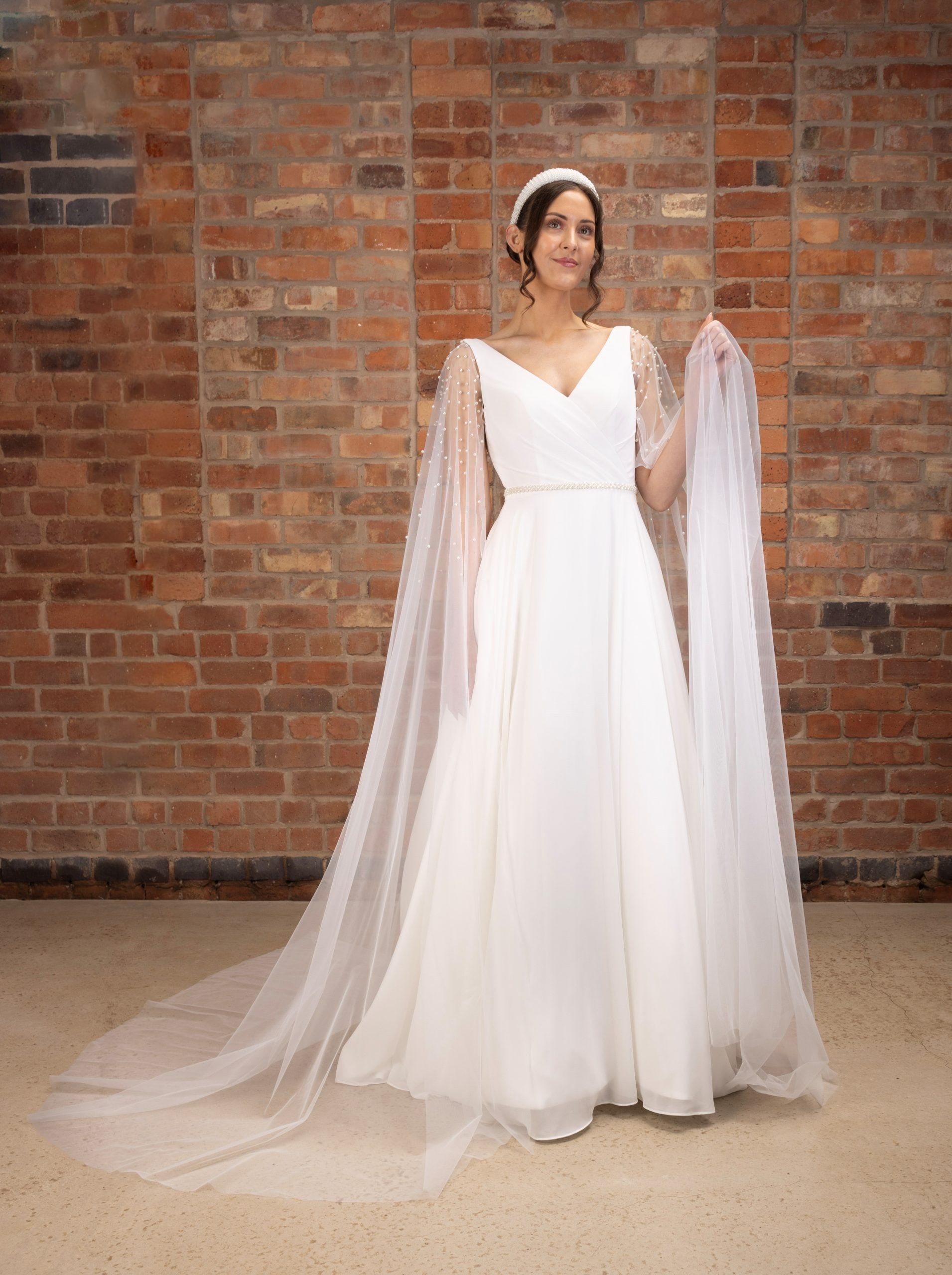 Bridal Pearl Cape Sleeves – Anna Johnson