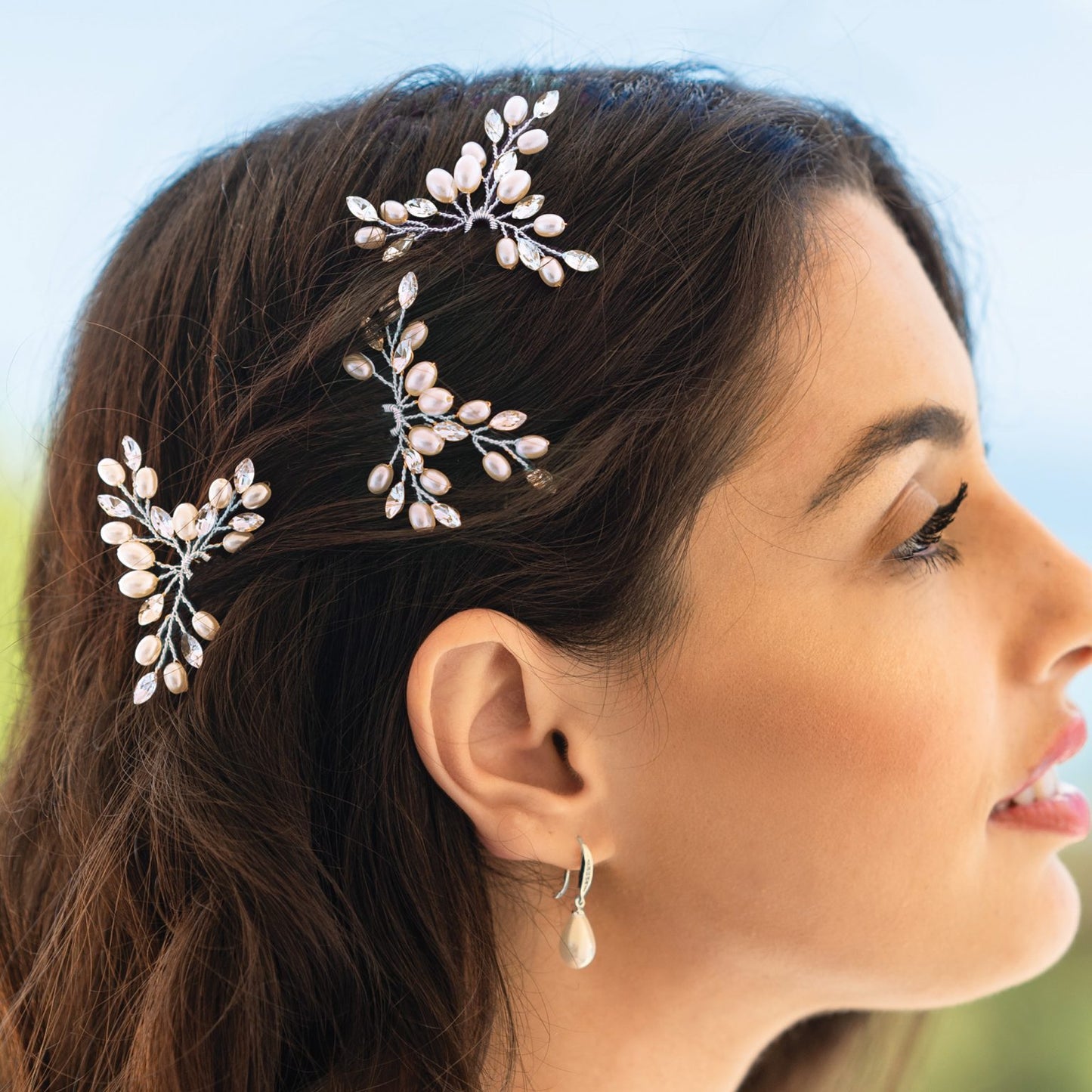 Hairpin Cosmos Set "Crystal Pearl Hairpin"