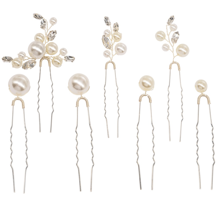 Glam Hair Pin Collection - Silver