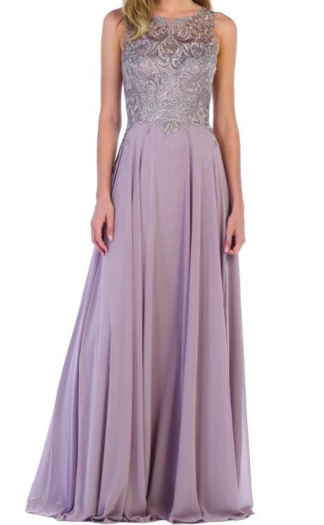 Selskapskjole Embroidered Top Lace-up