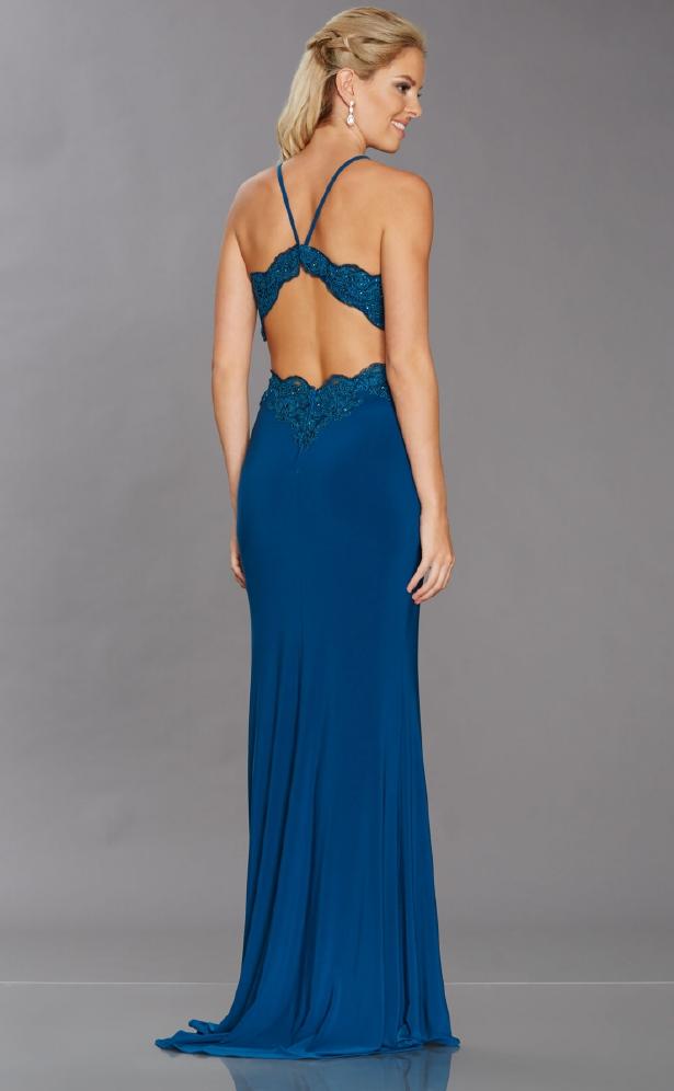 Selskapskjole Lace Cut Detail - Navy 10