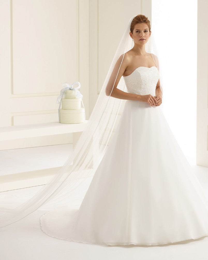 Slør "Satin Edge" 300cm