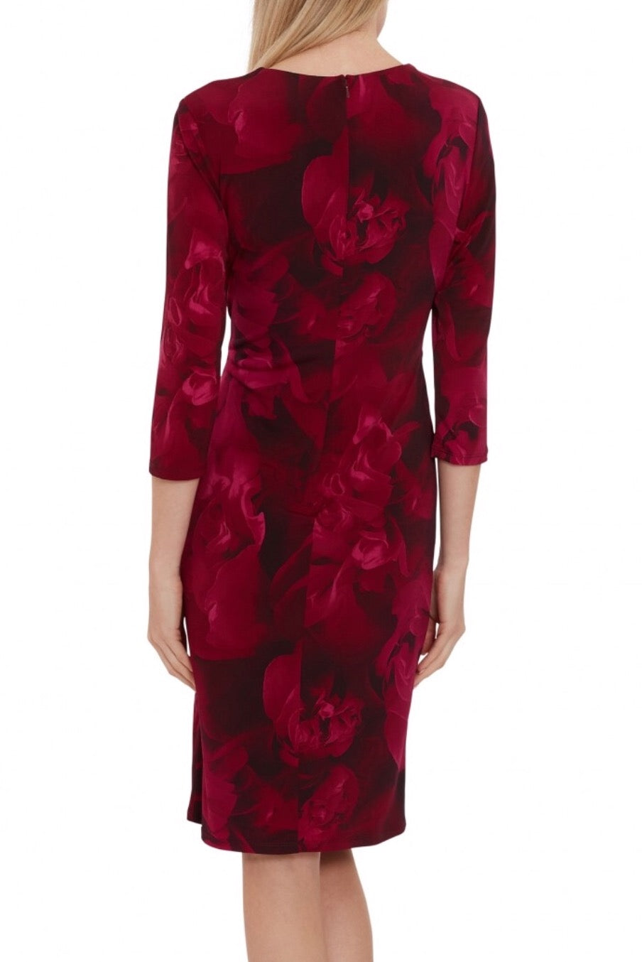 Lainey Floral Wrap Dress - Black/Magenta 38