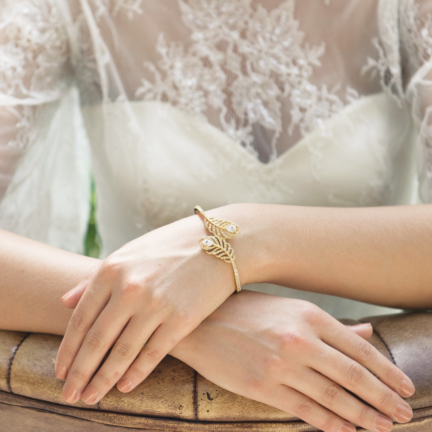 Armbånd "Long Island Leaf Gold"