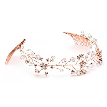 Swarovski Crystal Hairvine - Rosegold