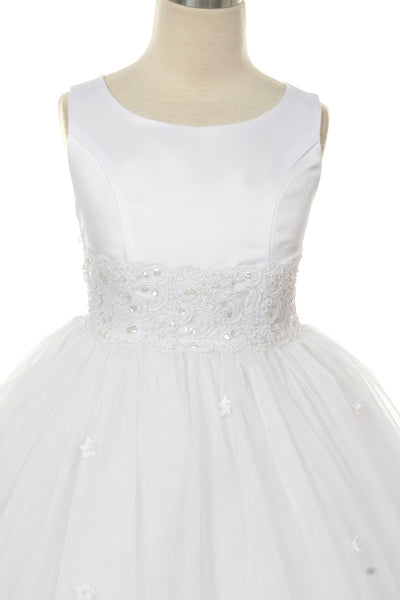 Brudepike/Kommunion kjole #198 - Hvit 16