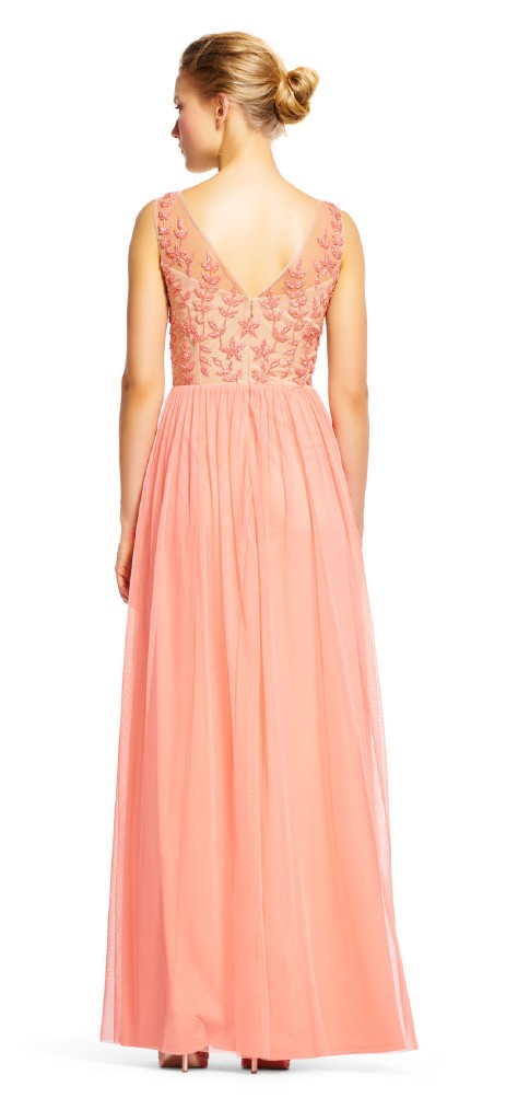 Selskapskjole Beaded Tulle Illusion