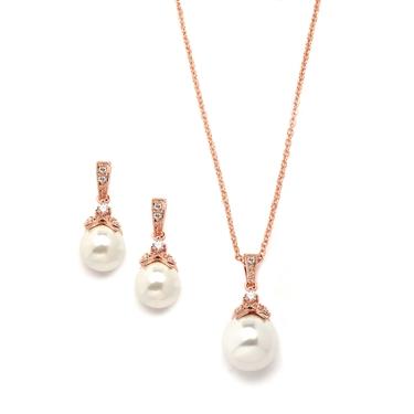 Pearl Drop Set - Rosegold