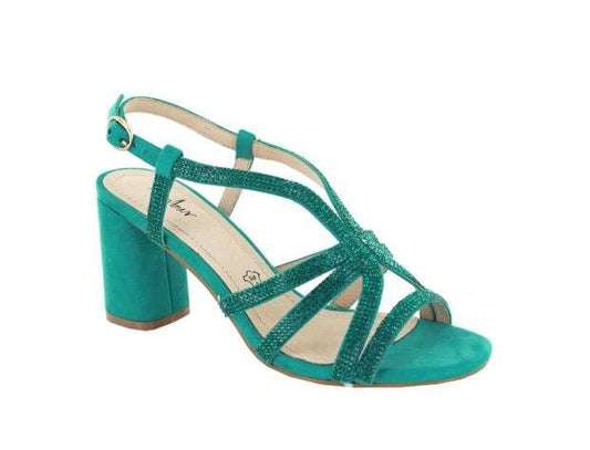 Crystal Sandal Suede 7cm - Verde 38