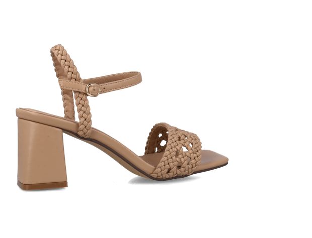 Selskapssko Suede Nude Sandal Diamond