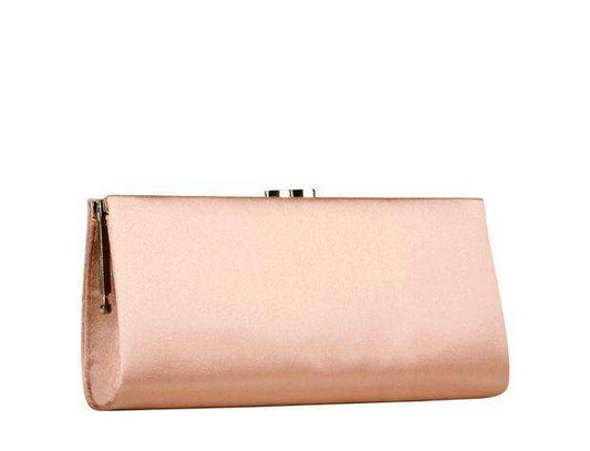 Selskapsveske Satin Wide Clutch - Rosè