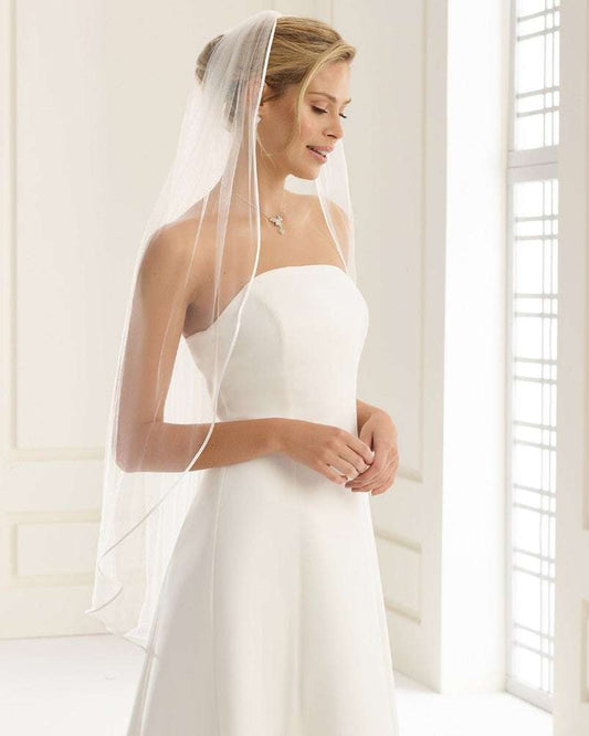 Slør "Satin Edge" 110cm