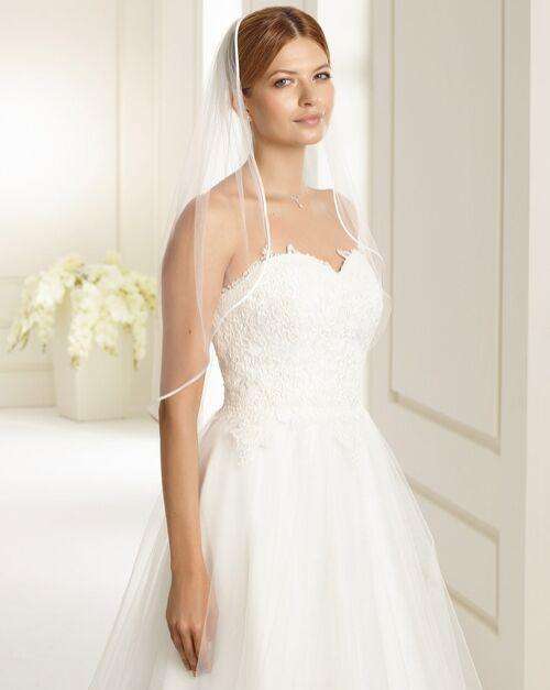 Slør "Satin Edge" 80cm