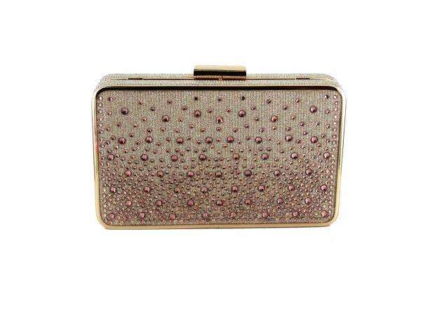 Selskapsveske Box Rhinetone Clutch 18x4x9cm