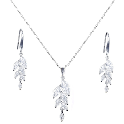 Smykkesett "Bella Dainty Drop Set Silver"