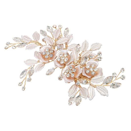 Hårpynt "Floral Romance Headpiece" - Silver