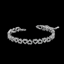 Last inn bildet i Galleri-visningsprogrammet, Crystal Hearts Bracelet - Silver