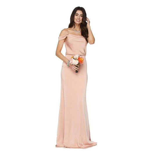 Satin Cowl Neck Dress - Dark Rose XS