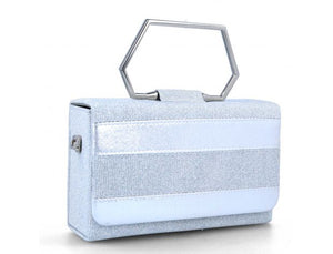 Selskapsveske Silver box - Silver one size