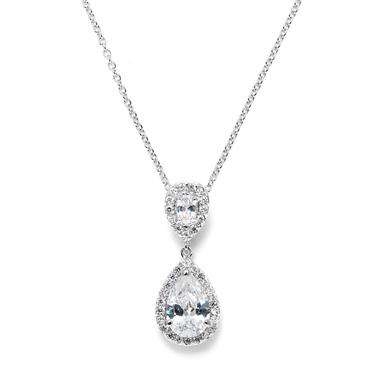 Teardrop Sparkle Pendant Necklace