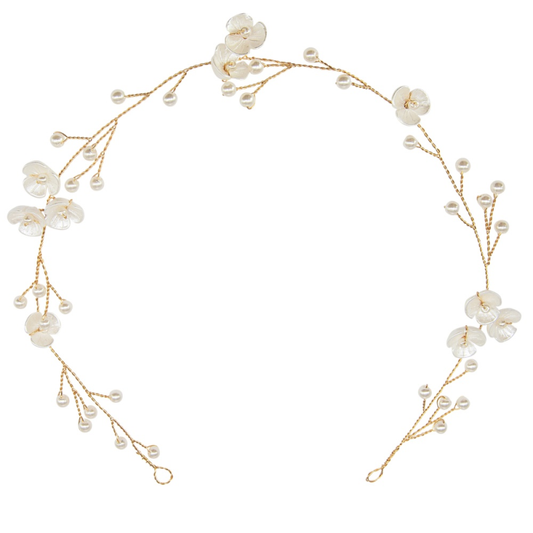 Dainty Floral Hair Vine - Gold
