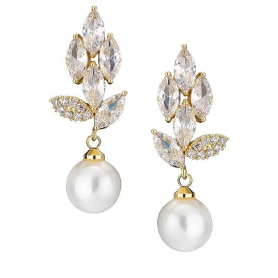 Øredobber "Brilliant Pearl Allure Gold"