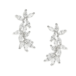 Crystal Climber Earrings - Silver