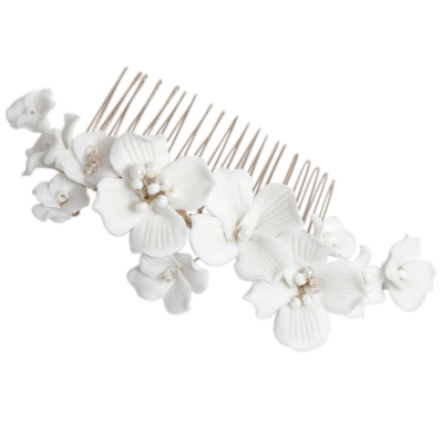 Hårpynt "Starlet floral" Silver
