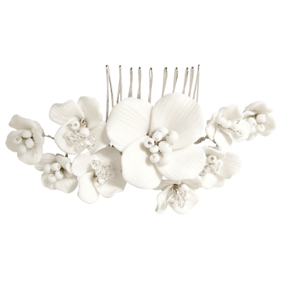 Hårkam "Chich Floral Silver"