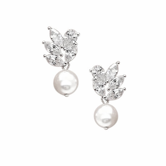 Øredobber "Dainty Pearl Drop" Silver