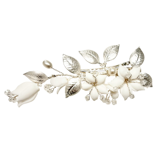 Hårclip "Dainty Flower Silver"