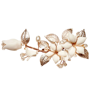 Hårclip "Dainty Flower Silvergold"