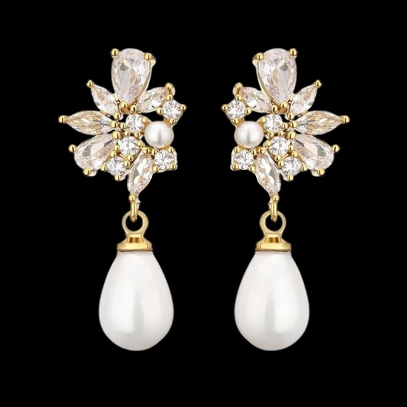 Øredobber "Divine Pearl Gold"