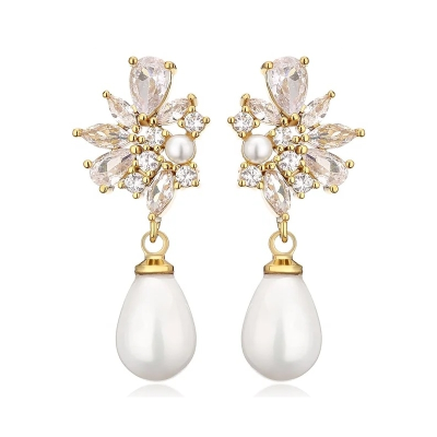Øredobber "Divine Pearl Gold"