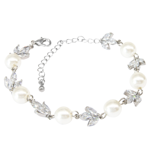 Armbånd "Shimmer Pearl Silver"