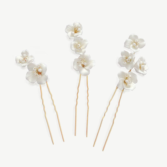 Hårpin Fleur Hairpin Set "Ceramic Floral Hairpin"