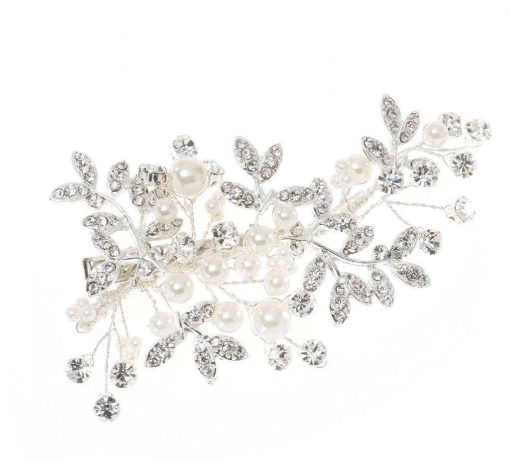 Hårpynt Clip Crystal & Pearl Poirier
