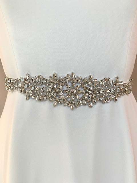 Belte Charlene Crystals Statement - Silver One size