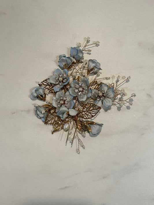 Hårpynt sett "Blue floral"
