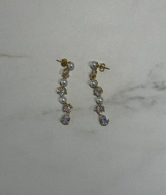 Øredobber "Falling Pearls Gold"