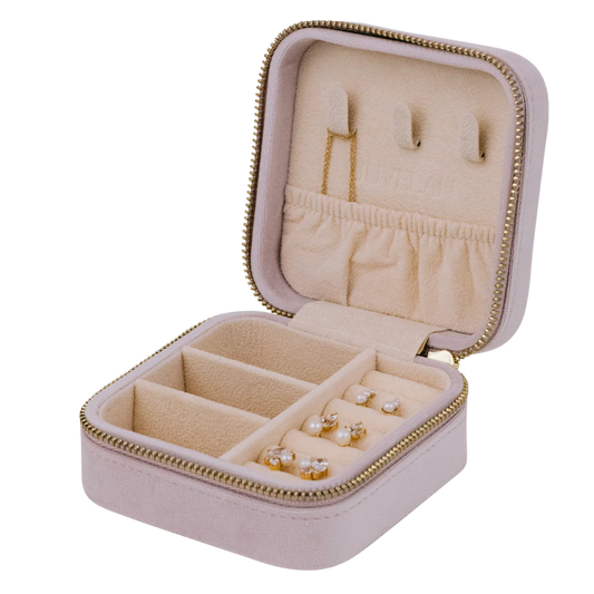 Smykkeskrin "Travel Case" Rose Quartz
