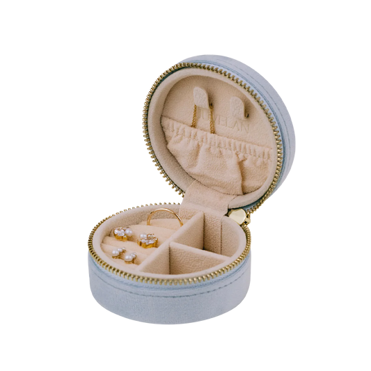 Smykkeskrin "Travel Case Small" Aquamarine