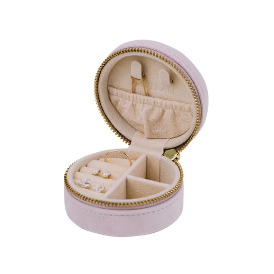 Smykkeskrin "Travel Case small" Rose Quartz