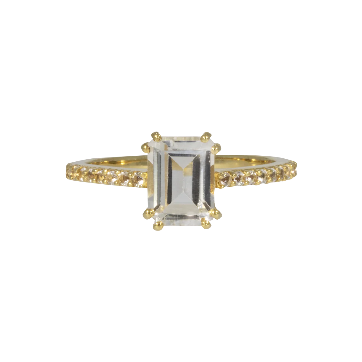 Ring "New York White Topaz Gold"