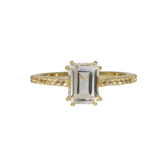 Ring "New York White Topaz Gold"